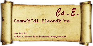 Csanádi Eleonóra névjegykártya