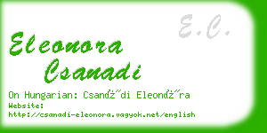 eleonora csanadi business card